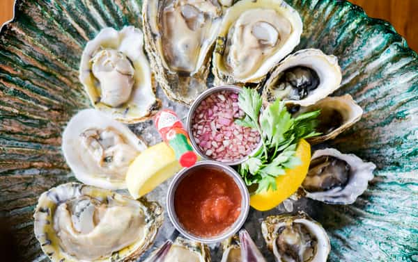 raw oysters