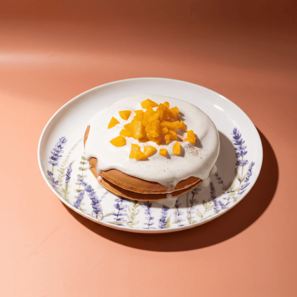 PEACH & CREAM PANCAKES