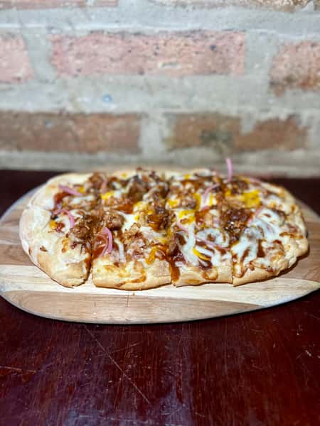 BBQ pork flatbread