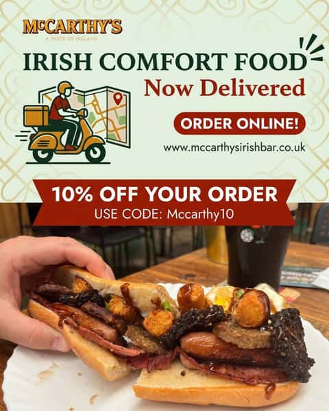 Get All your favourites delivered on www.mccarthysirishbar.co.uk ☘️ or @ubereats #wandsworth #lambeth #westminster #london #ubereats