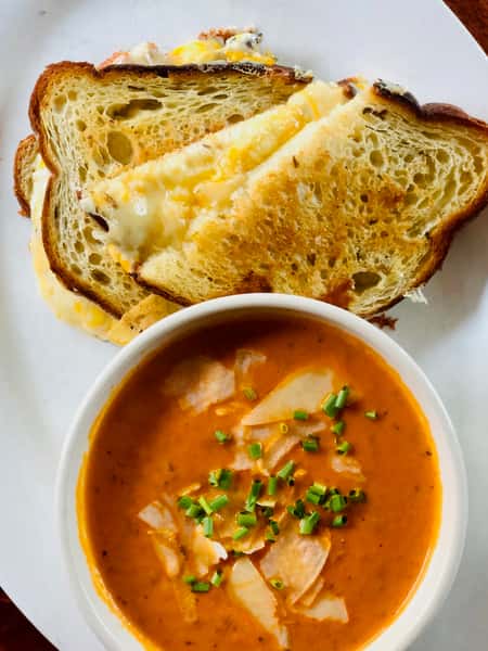Beecher's Grilled Cheese Sandwich with Tomato Bisque Soup