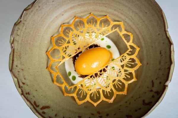 Lamb Rogan Josh with Papaya Sorbet- Tasting Menu