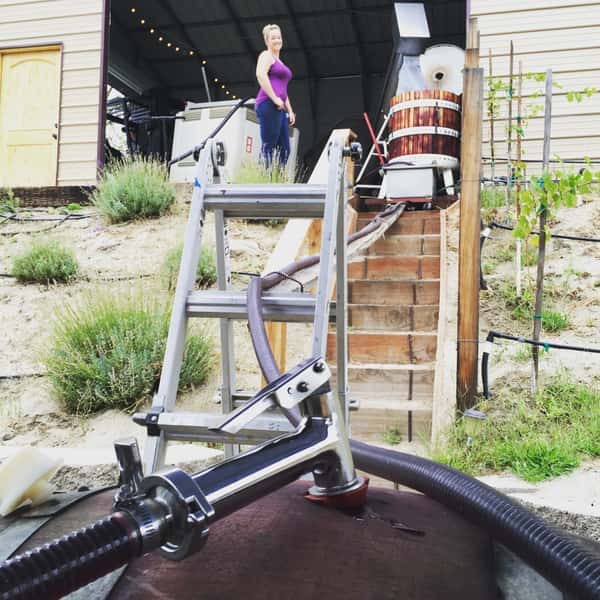 Wine being make