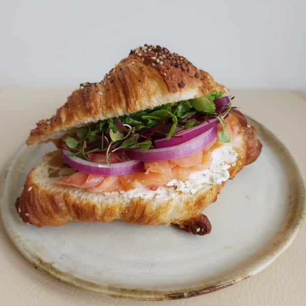 Smoked Salmon Croissant Sandwich