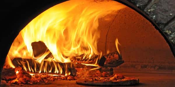 inside the wood fired oven
