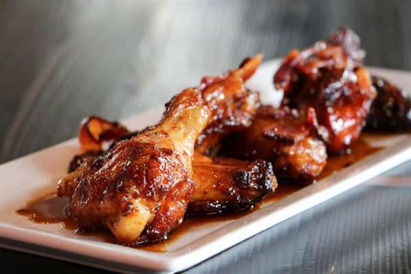 wings on a plate