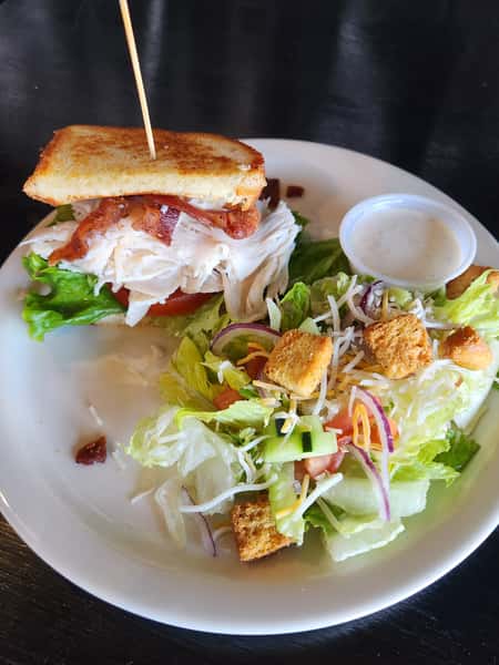 Half Turkey Club Sandwich with Salad