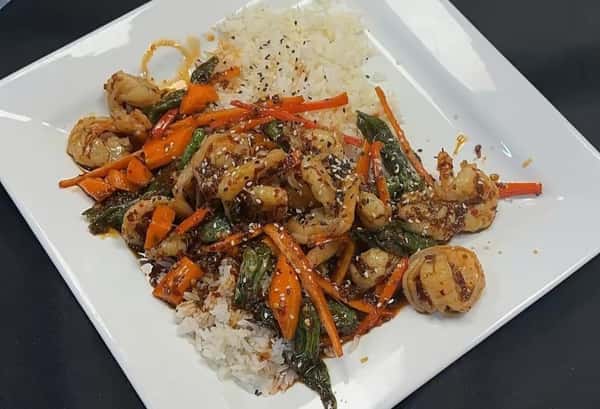 Spicy Sesame Garlic Shrimp