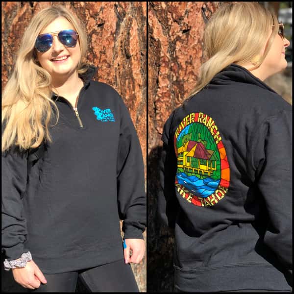 Black Mosaic 1/4 Zip Sweatshirt