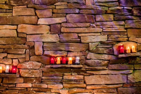 interio wall with candles