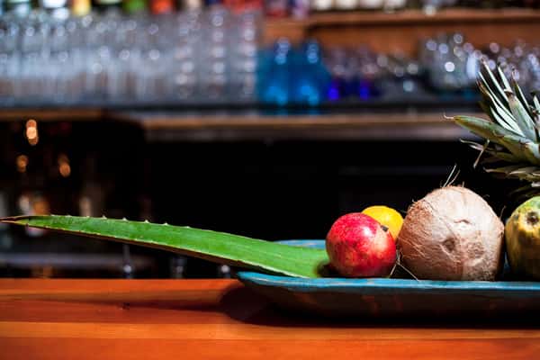 assorted fruit at bar