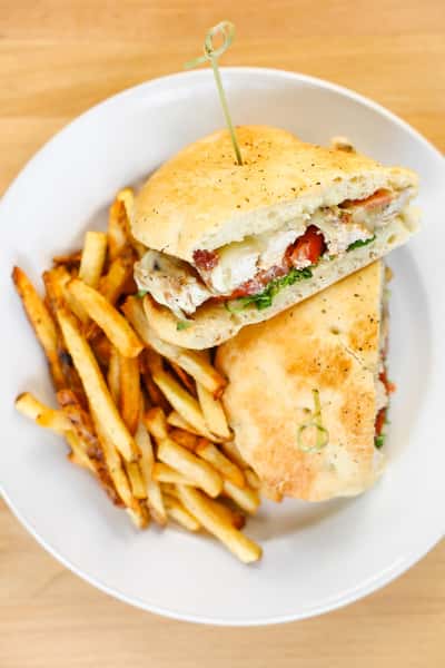 Basil Chicken Focaccia