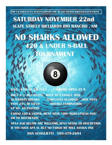No Pool Sharks Flyer