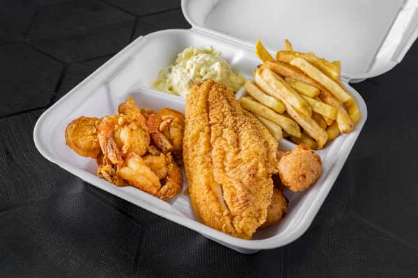 6 Shrimp + 1 Catfish Combo