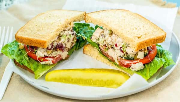 Cranberry Walnut Chicken Salad Sandwich