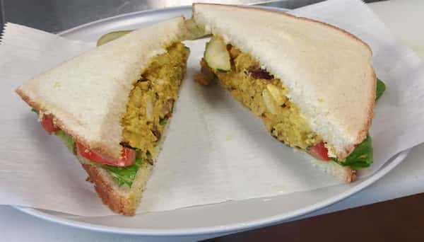 Sweet Curry Chicken Salad Sandwich