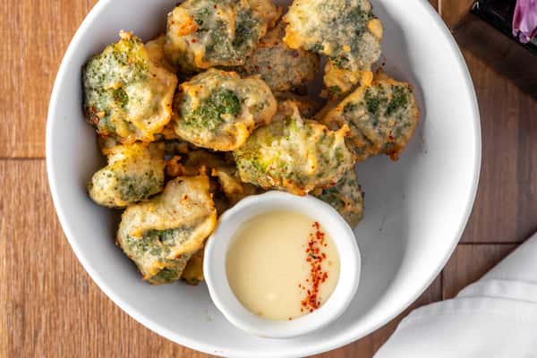 Crispy Fried Broccoli Summer 2022 Menu Clay Hill Farm American