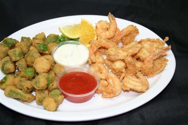 fried shrimp with okra