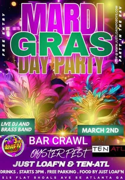 mardi gras event poster