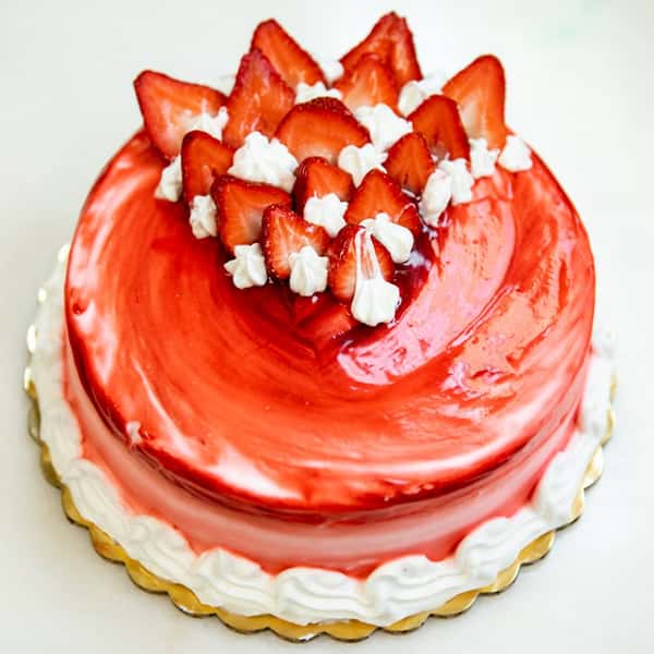 a strawberry cake