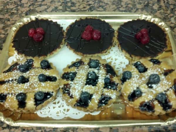 assorted tarts on a tray