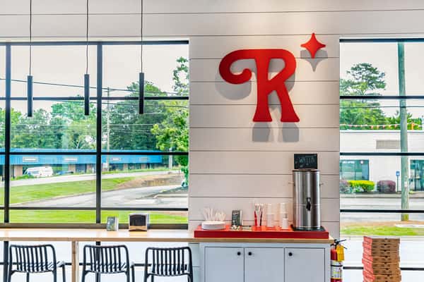 Interior of Ruby's Sourdough Pizza