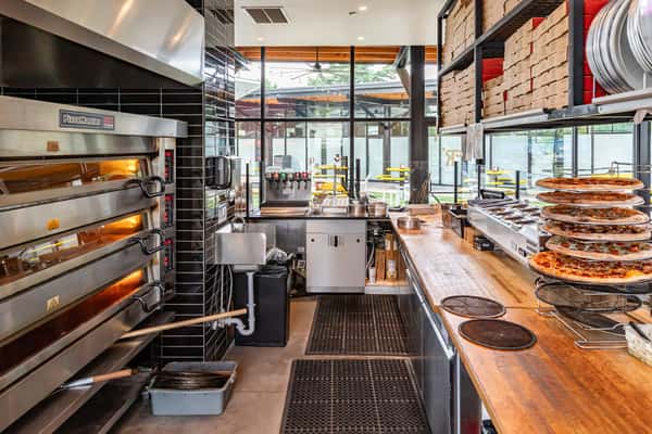 Interior of Ruby's Sourdough Pizza