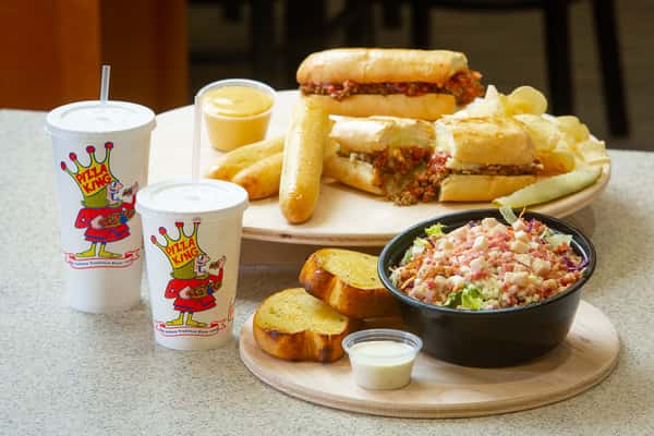 Salads, Pizza, Subs, Garlic Bread