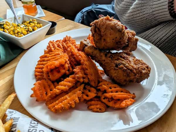 Chicken and sweet potato fries