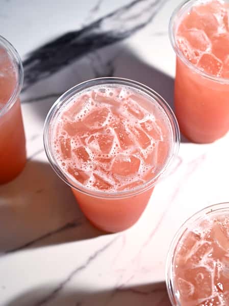 Sparkling Strawberry Rhubarb Lemonade