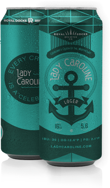 Lady Caroline Lager cans