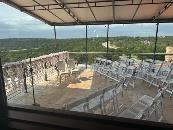 patio of Buck's Loft for private events