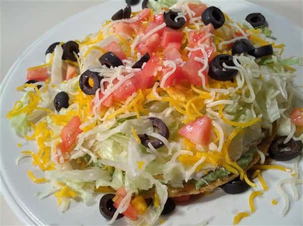 salad with tomatoes, cheese and olives