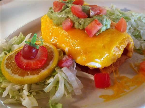 Chimichango Supreme with a side salad