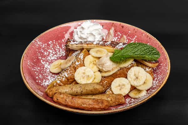 Banana Fosters French Toast & Sausage
