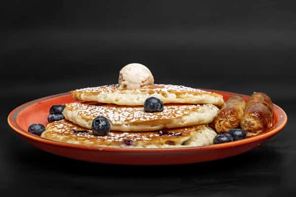 Blueberry Pancakes & Sausage