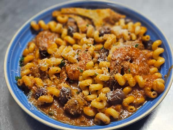 GAMBERI E SALSICCIA