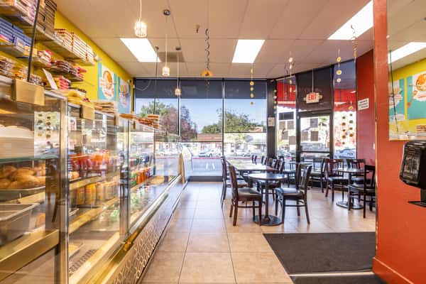 Interior of dining and market