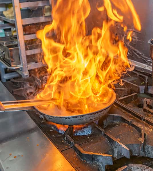 Open flame cooking
