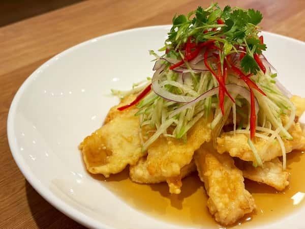 Crunchy Chilean Sea Bass Apple Salad