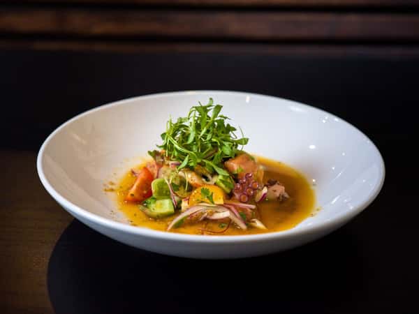 dish with steak and vegatables