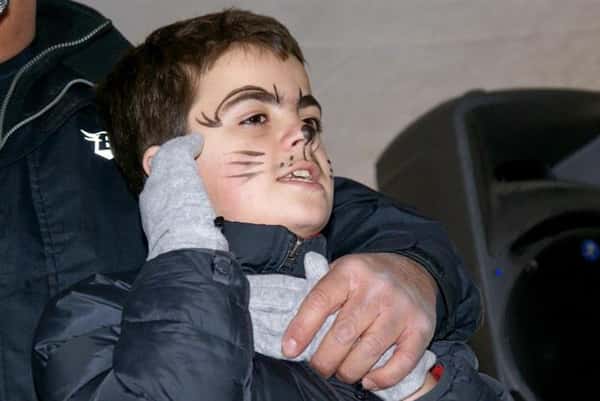 Boy with face paint
