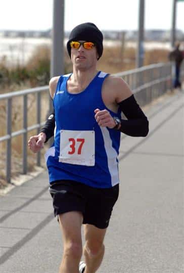Man running marathon