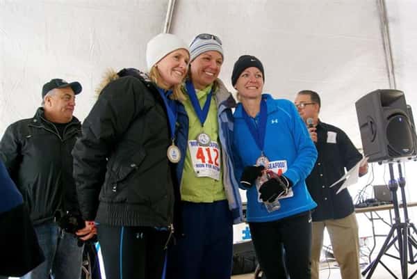 Marathon winners taking a photo