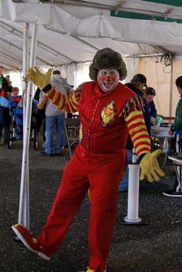 Clown posing for a photo