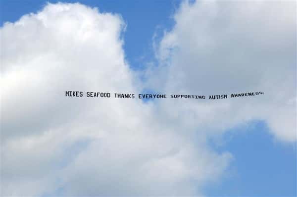 "Mikes Seafood Thanks Everyone Supporting Autism Awareness"