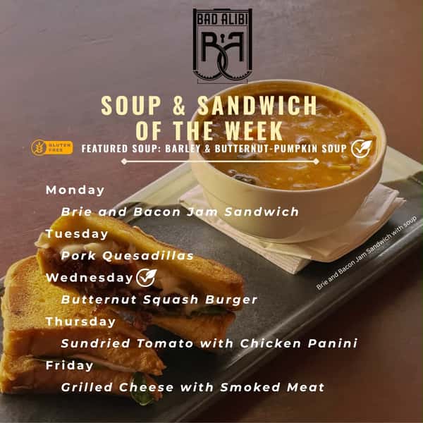 Soup and sandwiches