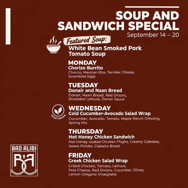 Soup and sandwiches