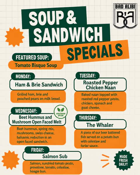 Soup and sandwiches 