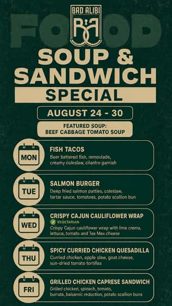 Soup and sandwiches 